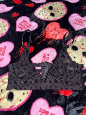 Victoria's Secret Black Patterned Bralette